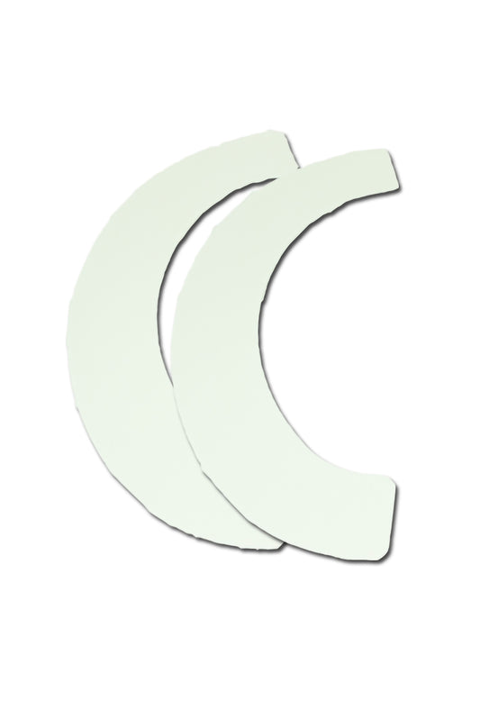 Self adhesive insulating strips for plastic toilet seat